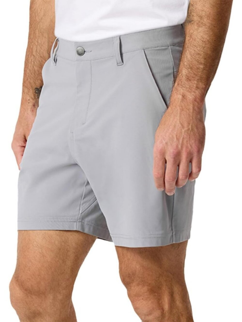 Men's Stretch Chino Golf Shorts - Casual Flat Front, 7 & 9 Inch Lengths